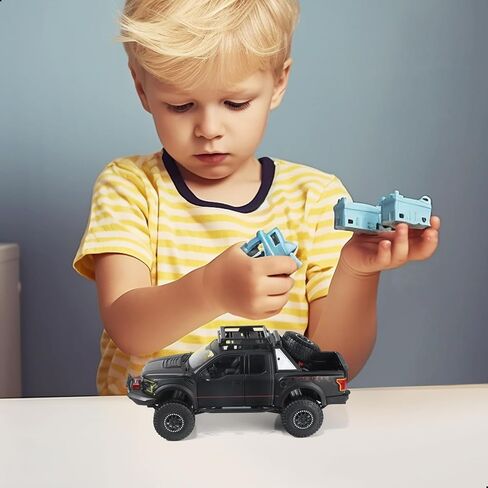 لعبة بيك آب شاحنات للأولاد المتوافقة مع 2023 Toguta Tacoma Tro Pro ، 1/24 Metal Diecast Model Thane Truck Car for Kids- Gray in Kuwait