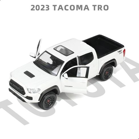 لعبة بيك آب شاحنات للأولاد المتوافقة مع 2023 Toguta Tacoma Tro Pro ، 1/24 Metal Diecast Model Thane Truck Car for Kids- Gray in Kuwait
