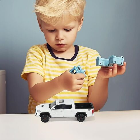 لعبة بيك آب شاحنات للأولاد المتوافقة مع 2023 Toguta Tacoma Tro Pro ، 1/24 Metal Diecast Model Thane Truck Car for Kids- Gray in Kuwait