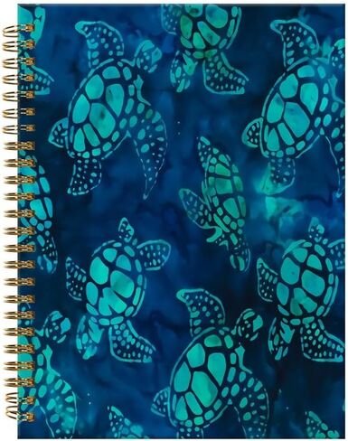 دفتر Notebook Spiral Journal ، A5 Hardcover المجلات المبطنة للنساء 6 × 8.3 بوصة ، 120 صفحة ورقة سميكة ، كلية لطيفة تحكم دفتر ملاحظات لمكاتب الهدايا (Watercolor Blue Turtle) in Kuwait
