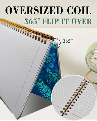 دفتر Notebook Spiral Journal ، A5 Hardcover المجلات المبطنة للنساء 6 × 8.3 بوصة ، 120 صفحة ورقة سميكة ، كلية لطيفة تحكم دفتر ملاحظات لمكاتب الهدايا (Watercolor Blue Turtle) in Kuwait