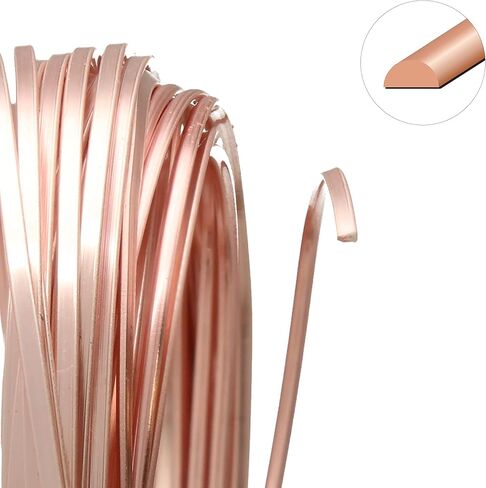 The Beadsmith Half-Round Craft Wire - Wire Elements - Medium Temper - 18 Gauge, 4 Yard Coil - Rose Gold Color - Beading Wire Used for Jewelry Making, Wire Wrapping, and Other DIY Arts & Crafts in Saudi Arabia