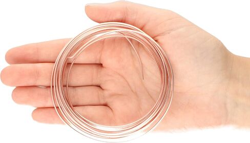 The Beadsmith Half-Round Craft Wire - Wire Elements - Medium Temper - 18 Gauge, 4 Yard Coil - Rose Gold Color - Beading Wire Used for Jewelry Making, Wire Wrapping, and Other DIY Arts & Crafts in Saudi Arabia