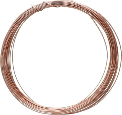The Beadsmith Half-Round Craft Wire - Wire Elements - Medium Temper - 18 Gauge, 4 Yard Coil - Rose Gold Color - Beading Wire Used for Jewelry Making, Wire Wrapping, and Other DIY Arts & Crafts in Saudi Arabia