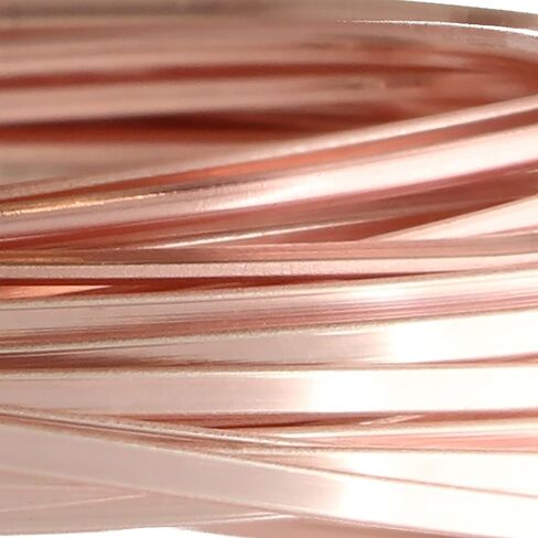 The Beadsmith Half-Round Craft Wire - Wire Elements - Medium Temper - 18 Gauge, 4 Yard Coil - Rose Gold Color - Beading Wire Used for Jewelry Making, Wire Wrapping, and Other DIY Arts & Crafts in Saudi Arabia