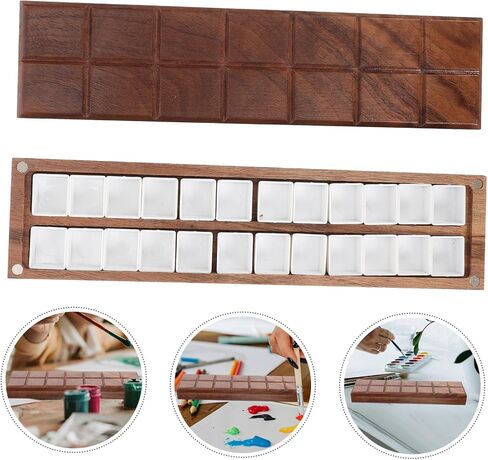 Plastic Watercolor Mixing Box Reusable Empty Palette for Watercolor Lightweight with Lid for Easy Carrying for Artists Color Mixing Activities in Saudi Arabia