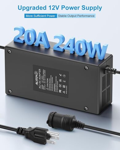ALITOVE AC to DC Converter 110V to 12V 10A 120W Power Supply Car Cigarette Lighter Adapter to Wall Plug AC to DC Adapter for Car Vacuum Cleaner Inflator Refrigerator Cooler and Other Car Devices in Saudi Arabia