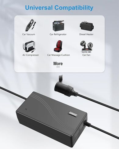 ALITOVE AC to DC Converter 110V to 12V 10A 120W Power Supply Car Cigarette Lighter Adapter to Wall Plug AC to DC Adapter for Car Vacuum Cleaner Inflator Refrigerator Cooler and Other Car Devices in Saudi Arabia