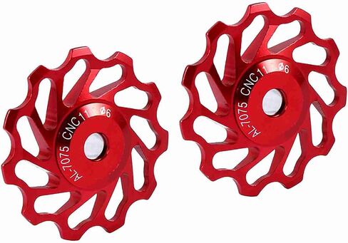 2pcs دليل بكرة السيراميك لركوب خارج - ركوب الطريق | CNC الألومنيوم سبيكة وأكسدة - إثبات | محامل الكرة الملساء | يناسب 7/8/9/0 سرعات derailleurs in Kuwait
