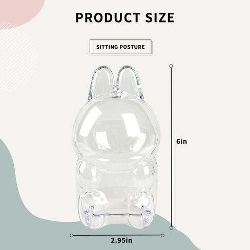 Protective Case for LABUBU, Display Case for LABUBU, Standing, Portable Anti-Scratch and Dustproof Polycarbonate Material in Saudi Arabia