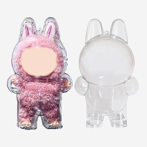 Jrabbit Compatible Protective Case for LABUBU,Hard Clear Display Case for LABUBU Doll ,Plastic Acrylic Protector Cover Box (Doll Not Include)(Sitting) in Saudi Arabia