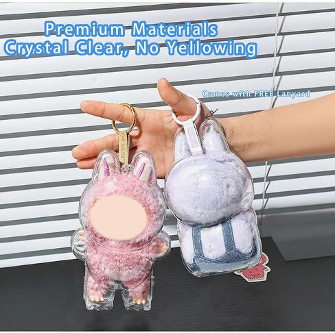 Jrabbit Compatible Protective Case for LABUBU,Hard Clear Display Case for LABUBU Doll ,Plastic Acrylic Protector Cover Box (Doll Not Include)(Sitting) in Saudi Arabia