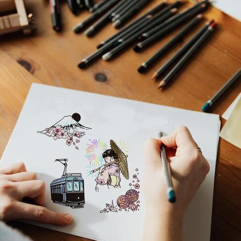 Globleland 4pcs طوابع يابانية واضحة لـ DIY Scrapbooking Mount Fuji Cherry Blossom Silicone Clear Stamp Seals طوابع شفافة للبطاقات صنع ألبوم الصور مجلة المنزل الزخرفة in Saudi Arabia