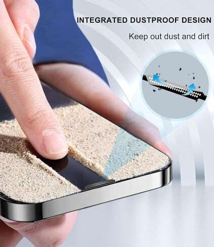 OAproda [1pc stronger than 3pcs • Integrated dustproof Screen Protector for iPhone 15 Pro Max [Full Protection] 9H+ Shatterproof, Reinforced edges, Case Friendly,6.7-inch in Kuwait