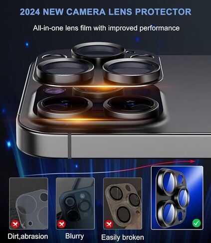 OAproda [1pc stronger than 3pcs • Integrated dustproof Screen Protector for iPhone 15 Pro Max [Full Protection] 9H+ Shatterproof, Reinforced edges, Case Friendly,6.7-inch in Kuwait