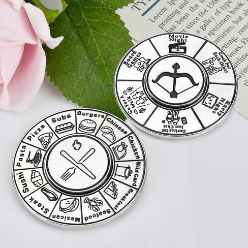 Stocking Stuffers for Men Women: Stainless Steel Turntable Selection Food Dice & Date Night Couple Gifts for Boyfriend Grilfriend Him Her Wife on Christmas Birthday Anniversary Valentines Day Weddind in Saudi Arabia
