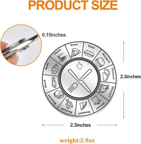 Stocking Stuffers for Men Women: Stainless Steel Turntable Selection Food Dice & Date Night Couple Gifts for Boyfriend Grilfriend Him Her Wife on Christmas Birthday Anniversary Valentines Day Weddind in Saudi Arabia