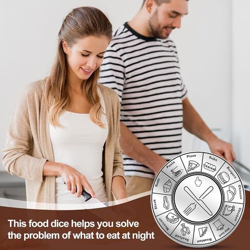 Stocking Stuffers for Men Women: Stainless Steel Turntable Selection Food Dice & Date Night Couple Gifts for Boyfriend Grilfriend Him Her Wife on Christmas Birthday Anniversary Valentines Day Weddind in Saudi Arabia