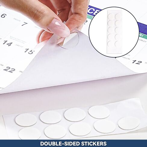 2026 Yearly Wall Calendar - 2026 Calendar, JAN 2026 - DEC 2026, Yearly Calendar/Planner, 34.3" x 22.8"(Open), 2026 Wall Calendar 12 Month with Premium Paper, Double-Sided Small Round Sticks, Azure in Saudi Arabia