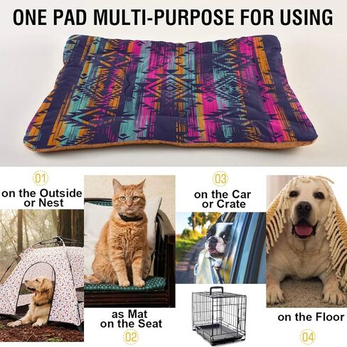 Military Texture Camo Dog Bed Cat Bed, Rectangle Comfortable Pet Bed, Ultra Soft Calming Dog Bed for Small Medium Large Dogs, 36x24in in Saudi Arabia
