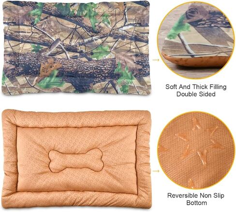 Military Texture Camo Dog Bed Cat Bed, Rectangle Comfortable Pet Bed, Ultra Soft Calming Dog Bed for Small Medium Large Dogs, 36x24in in Saudi Arabia