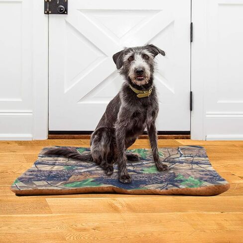 Military Texture Camo Dog Bed Cat Bed, Rectangle Comfortable Pet Bed, Ultra Soft Calming Dog Bed for Small Medium Large Dogs, 36x24in in Saudi Arabia