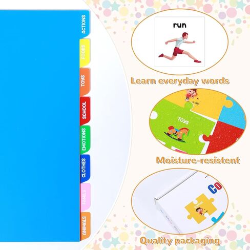 GISGFIM Visual Communication Book 240 Picture Cards 8 Tabs 3 Ring Binder Dividers Communication Communication Autism Language Materials Material in Saudi Arabia