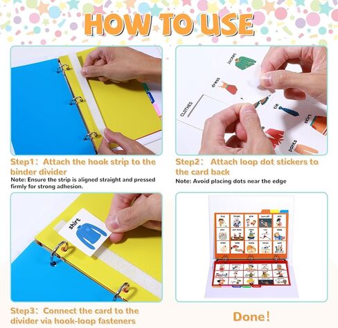 GISGFIM Visual Communication Book 240 Picture Cards 8 Tabs 3 Ring Binder Dividers Communication Communication Autism Language Materials Material in Saudi Arabia