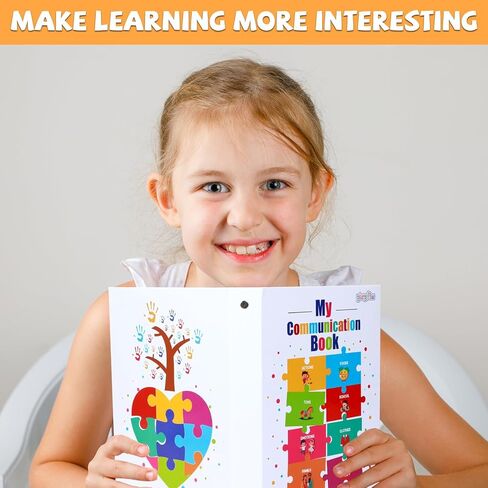 GISGFIM Visual Communication Book 240 Picture Cards 8 Tabs 3 Ring Binder Dividers Communication Communication Autism Language Materials Material in Saudi Arabia