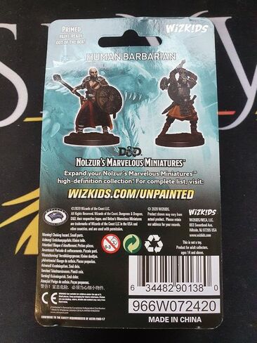 Wizkids Dungeons & Dragons D & D Nolzur Miniatures الرائعة - الذكور البربرية البشرية (6 وحدات) in Saudi Arabia
