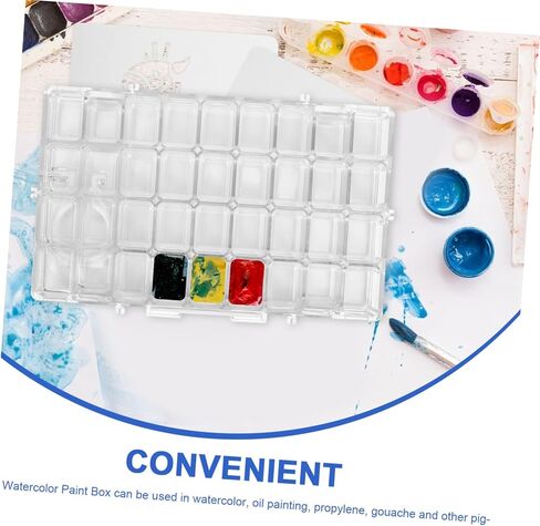 Artibetter 36Grid Painting Color Mixing Box with Lid Portable Watercolor Palette for Control for Oil Gouache and Paints Durable Art Pigment Case for Artists in Saudi Arabia