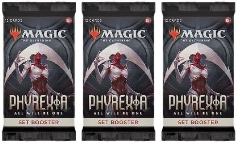 3 Packs Magic: The Gathering Set Booster Pack Lot MTG Phyrexia All Will be one in Saudi Arabia