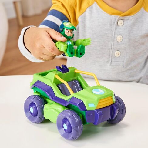 IRON MAN AND HIS AWESOME FRIENDS Marvel 2-in-1 Mech Suit & Vehicle, Action Figure & Toy Vehicle Set, 3-Inch-Scale Super Hero Toys, Ages 3+ in Saudi Arabia
