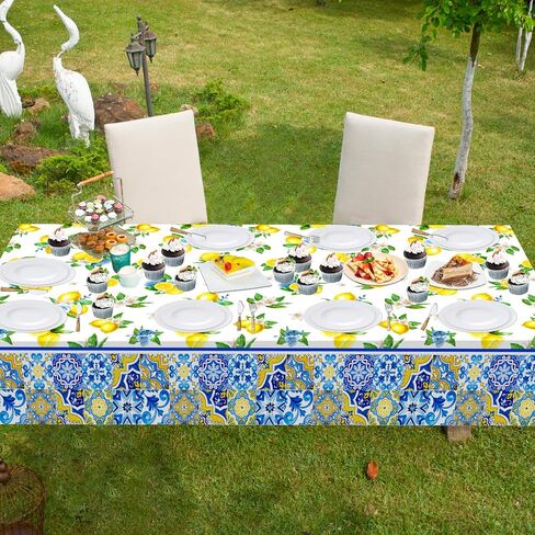 Avezano 3 PCS Capri Lemon موضوع المائدة مفارش 108 × 54 بوصة وجدت لها الضغط الرئيسي دش الزفاف الملقبات القابلة للتصرف in Saudi Arabia