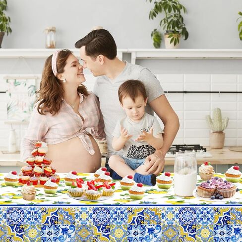 Avezano 3 PCS Capri Lemon موضوع المائدة مفارش 108 × 54 بوصة وجدت لها الضغط الرئيسي دش الزفاف الملقبات القابلة للتصرف in Saudi Arabia