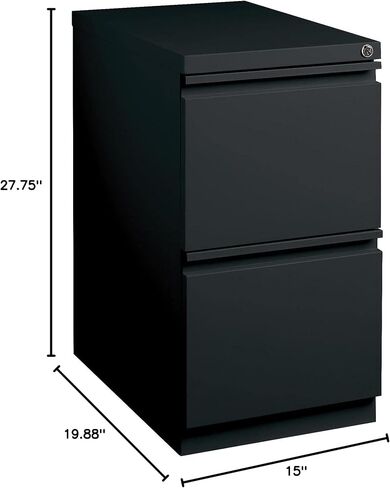 STAPLES 2-Drawer Vertical File Cabinet, Locking, Letter, Black, 19.88-inch D, 2/Pack (ST60432/24876DV) in Saudi Arabia