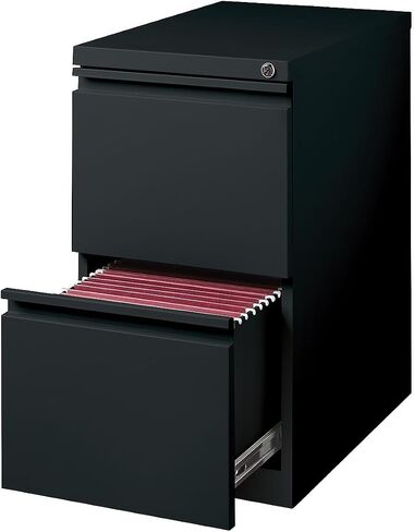 STAPLES 2-Drawer Vertical File Cabinet, Locking, Letter, Black, 19.88-inch D, 2/Pack (ST60432/24876DV) in Saudi Arabia