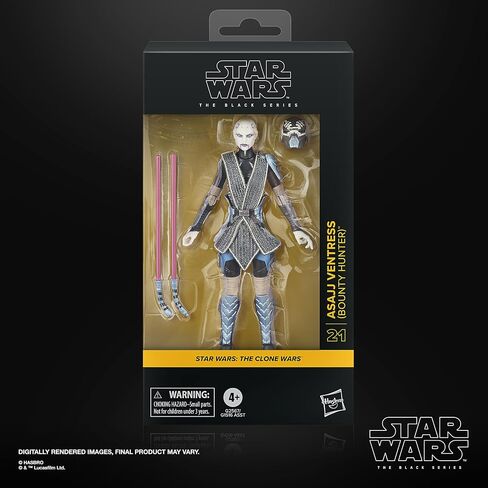 STAR WARS The Black Series Asajj Ventress (Bounty Hunter), The Clone Wars Premium Collectible 6 Inch Action Figure in Saudi Arabia
