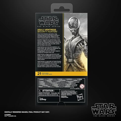 STAR WARS The Black Series Asajj Ventress (Bounty Hunter), The Clone Wars Premium Collectible 6 Inch Action Figure in Saudi Arabia