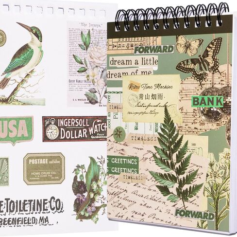 ملصقات العلامات المتلازمة القديمة لـ Journaling ، 24 ورقة كتاب ملصق Junk Journal Pre-cut ، على الإطلاق لمستلزمات سجلات القصاصات ، وفرقة القصاصات الحرفية للبالغين in Kuwait