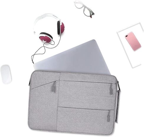 Angoily Laptop Tote Bag Business Briefcase for Travel Notebook Handbag Shock Absorption Grey Color for Outdoor Use in Saudi Arabia