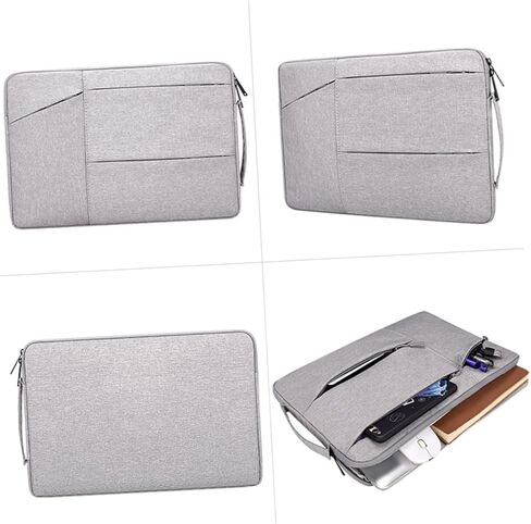 Angoily Laptop Tote Bag Business Briefcase for Travel Notebook Handbag Shock Absorption Grey Color for Outdoor Use in Saudi Arabia