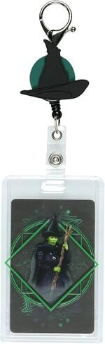 Wicked Retractable Reel Lanyard Hard Plastic ID Badge Holder Elphaba Witch Hat Keychain in Saudi Arabia