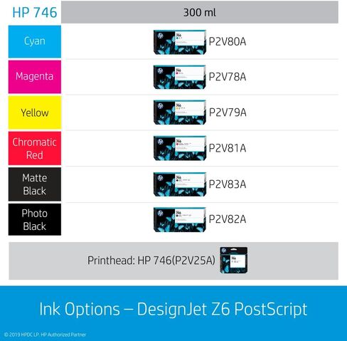 HP DesignJet Z6 Large Format PostScript Printer - 24 "، مع ميزات الأمان المتقدمة (T8W15A) in Saudi Arabia