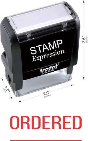 Stampexpression - أمر مع طابع مطاطية لمكتب الخط - الحبر الأحمر (A -5574) in Saudi Arabia