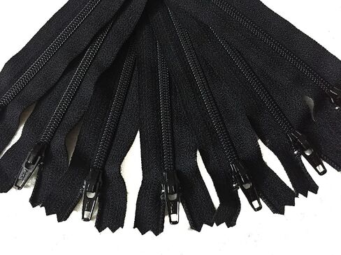 Black YKK Zippers 6 inch for Skirts Dresses Pouches Bags Pack of 10 no.3 Zippers in Saudi Arabia