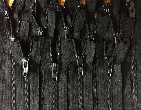 Black YKK Zippers 6 inch for Skirts Dresses Pouches Bags Pack of 10 no.3 Zippers in Saudi Arabia