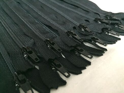 Black YKK Zippers 6 inch for Skirts Dresses Pouches Bags Pack of 10 no.3 Zippers in Saudi Arabia