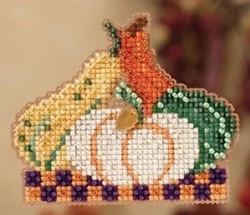 Gourds Beaded Counted Cross Stitch Ornament Kit Mill Hill 2012 Autumn Harvest MH18-2205 in Saudi Arabia