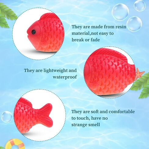 40pcs Small Resin Red Goldfish Mini Goldfish Figurines Miniature Resin Red Fish Toy Set Animal Garden Micro Landscape Decor Sea Animals Toys for Home Decor DIY Crafts Miniature Garden Accessories in Saudi Arabia